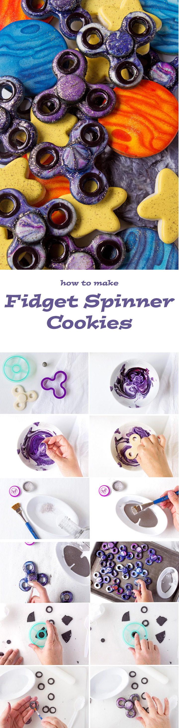 How to Make Simple Fun and Cute Fidget Spinner Cookies | The Bearfoot Baker