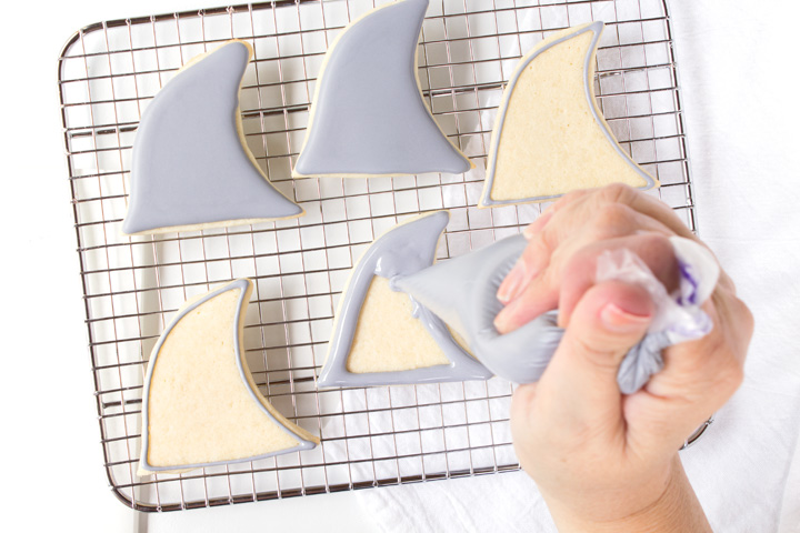 Fun Little Shark Fin Cookies with a How to Video | The Bearfoot Baker
