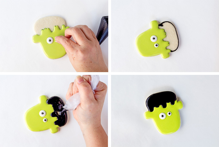 Cute Frankenstein Cookies Don't Have to Be Scary Learn How to Make Them With This Tutorial and Video | The Bearfoot Baker