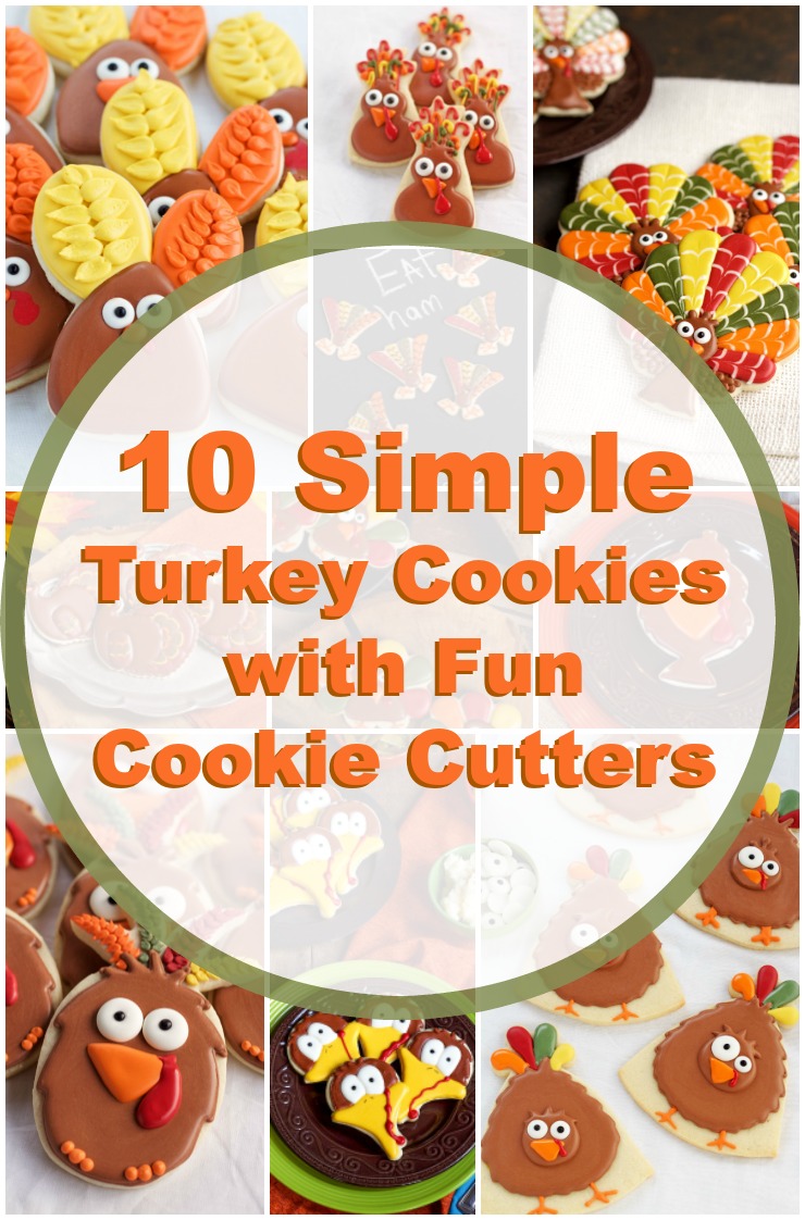 How to Make 10 Simple Turkey Cookies with Fun Cutters | The Bearfoot Baker