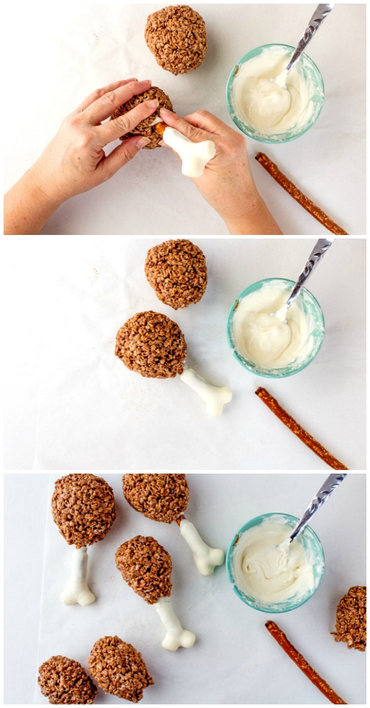 How to Make Cute Little Rice Krispie Turkey Legs | The Bearfoot Baker