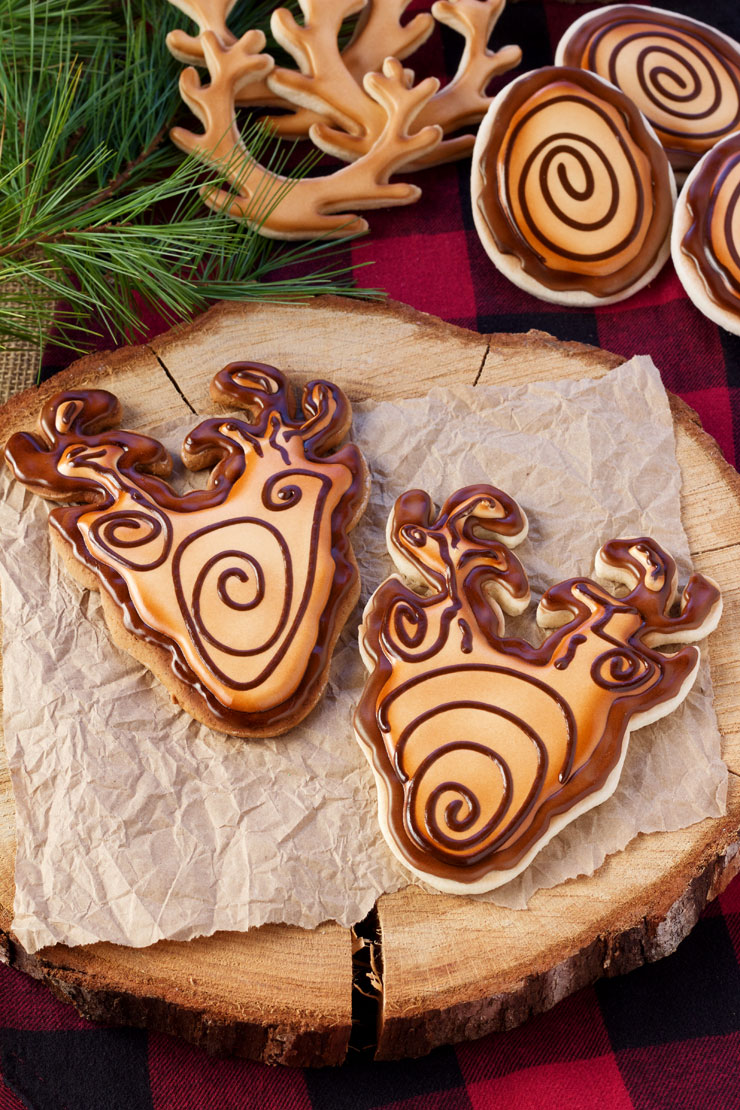 10 Christmas Cookies You Have Time to Make - Reindeer Head Cookies Sugar Cookies | The Bearfoot Baker
