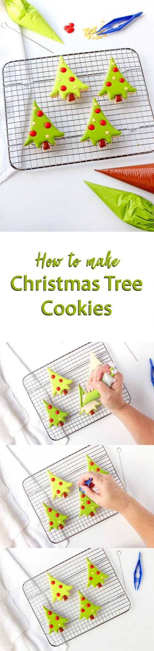 How to Make Adorable Little Christmas Tree Cookies | The Bearfoot Baker