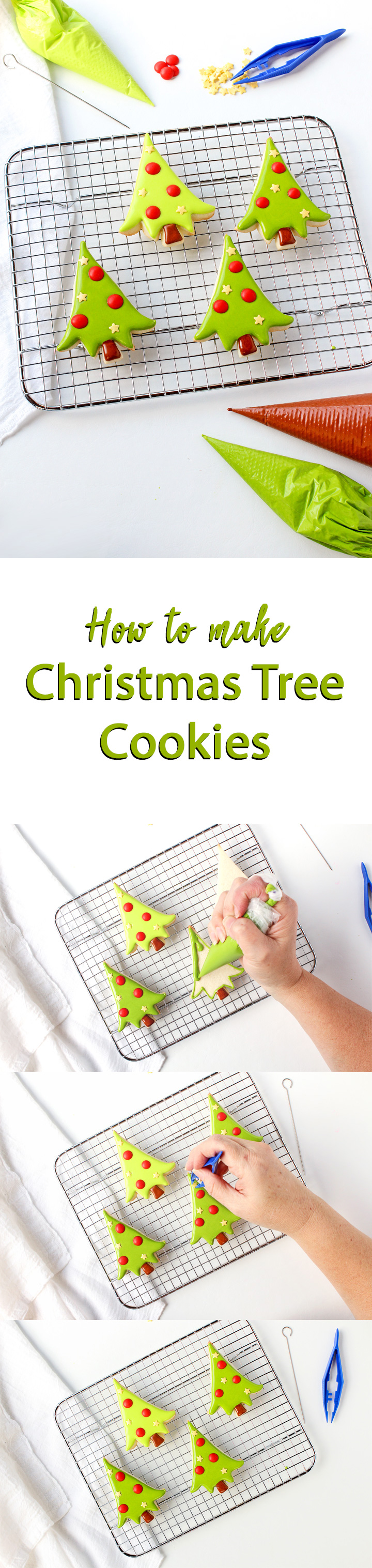 How to Make Christmas Tree Cookies | The Bearfoot Baker