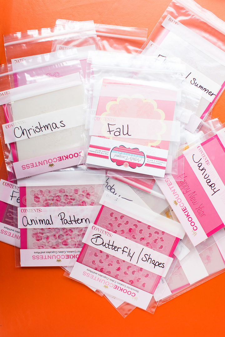 Organize Your Cookie Stencils | The Bearfoot Baker