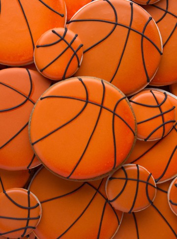 How to Make Fun Simple Basketball Cookies with Royal Icing | The Bearfoot Baker