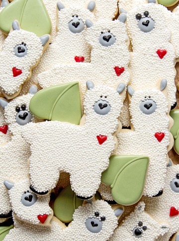 How to Make Cute Simple Llama Cookies | The Bearfoot Baker