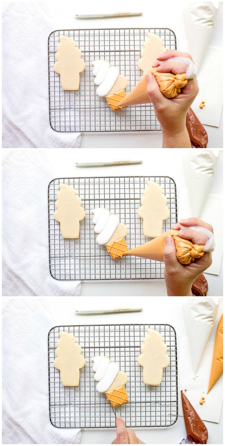 How to Make Cute Ice Cream Cone Cookies | The Bearfoot Baker