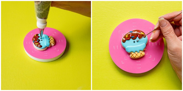 Happy Mini Ice Cream Cone Cookies | The Bearfoot Baker
