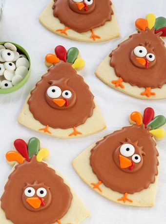 turkey cookie, birthday hat, hat, turkey, cookie decorating, sugar cookie, royal icing, Thanksgiving