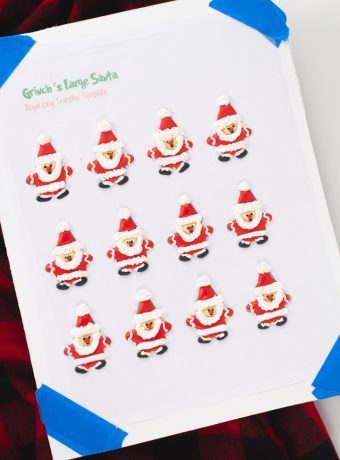 Grinch. royal icing transfers, grinch candy, royal icing, free pattern