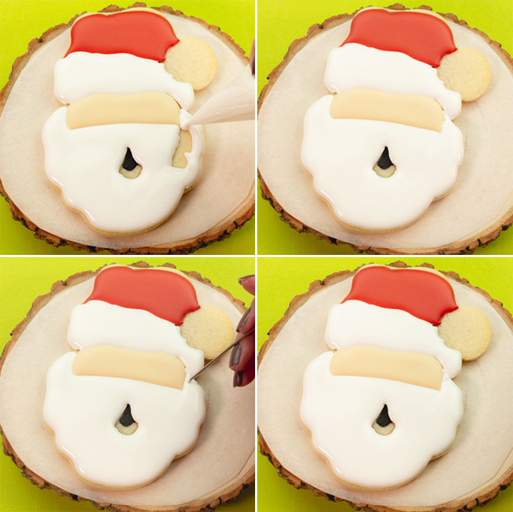 Santa, Santa Cookies, Christmas, Christmas Cookies, The Bearfoot Baker. royal icing. sugar cookies
