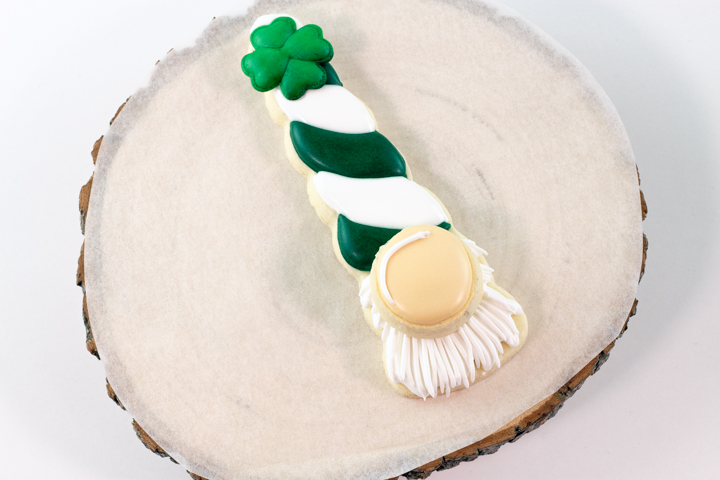 Gnome Cookies, Unicorn horn cookie cutter, St. Patrick's Day Gnomes, royal icing, sugar cookies, The Bearfoot Baker 