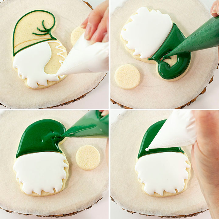 gnome, gnome cookies, St. Patrick's Day Cookies, The Bearfoot Baker, sugar cookies, royal icing