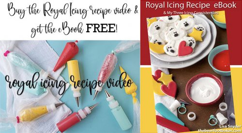 sugar cookie recipe, ebook, royal icing, royal icing video, how to, the bearfoot baker