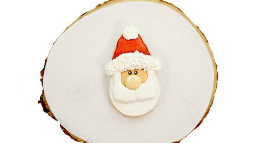 Santa, Santa Cookies, Christmas, ice cream cookie cutter, Christmas Cookies, The Bearfoot Baker, sugar cookies, royal icing