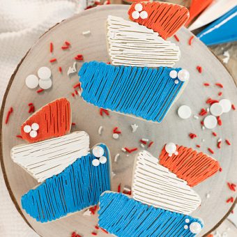 July 4th, Independence Day, The Bearfoot Baker, Red White and Blue Cookies, Flag Cookies, Holiday Cookies
