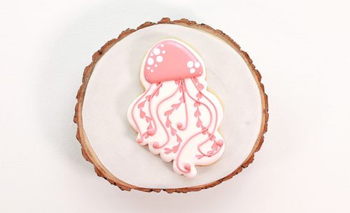 jellyfish cookies, royal icing, sugar cookies, The Bearfoot Baker