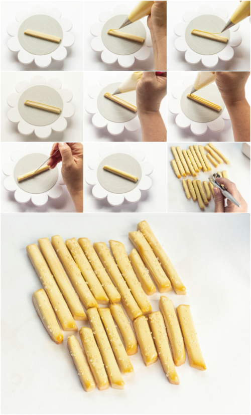 french fry cookies, The Bearfoot Baker, Sugar Cookies, Decorate sugar cookies, royal icing, royal icing recipe